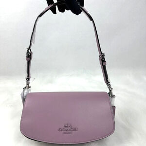 Coach Andrea Shoulder Bag In Smooth Leather/Silver/Lilac Purple CT768 NWT